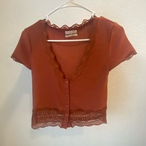 Urban Outfitters rust crop top